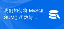 How can we use MySQL SUM() function with HAVING clause?
