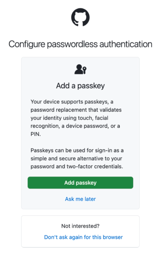 GitHub lance le service Passkey pour améliorer la sécurité des comptes