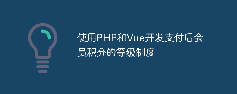 PHP と Vue を使用して、支払い後のメンバーシップ ポイントの階層システムを開発する