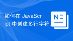 How to create a multiline string in JavaScript?