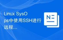 Linux SysOps中使用SSH进行远程脚本执行的方法