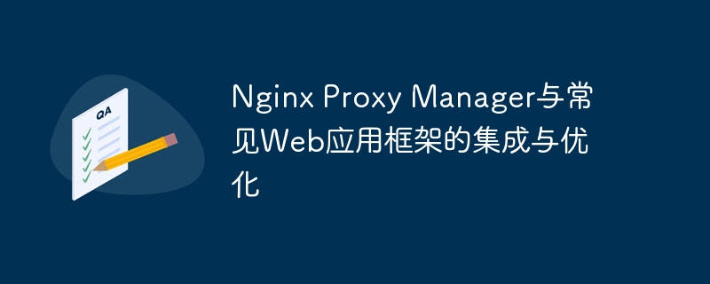 Nginx Proxy Manager与常见Web应用框架的集成与优化