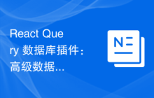 React Query 数据库插件：高级数据操作的示例代码