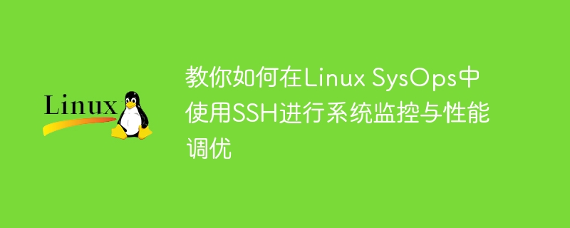 教你如何在Linux SysOps中使用SSH进行系统监控与性能调优