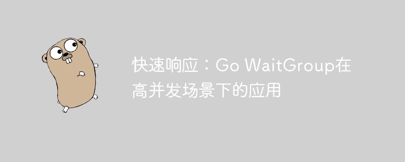 快速响应：Go WaitGroup在高并发场景下的应用