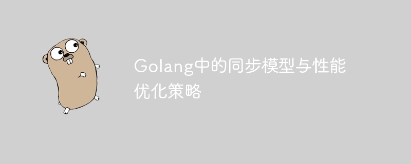 Golang の同期モデルとパフォーマンス最適化戦略