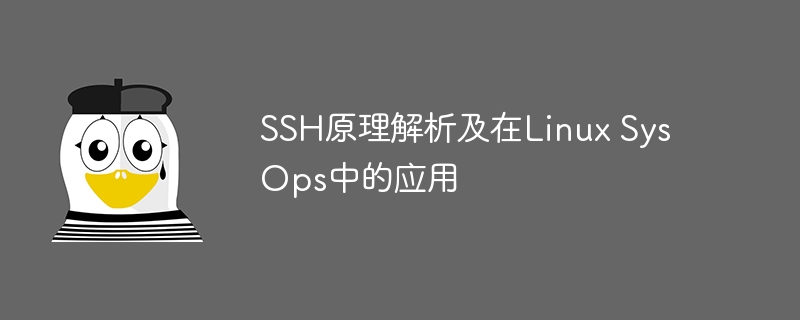 SSH原理解析及在Linux SysOps中的应用