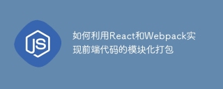 How to use React and Webpack to implement modular packaging of front-end code
