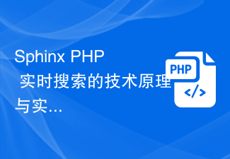 Technical principles and practical applications of Sphinx PHP real-time search