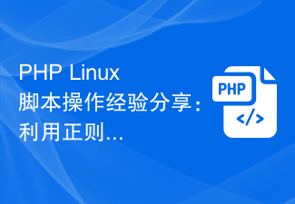 PHP Linux script operation experience sharing: using regular expressions for text processing