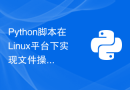Python脚本在Linux平台下实现文件操作的高级技巧
