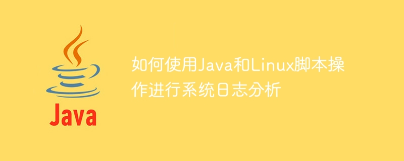 시스템 로그 분석을 위해 Java 및 Linux 스크립트 작업을 사용하는 방법