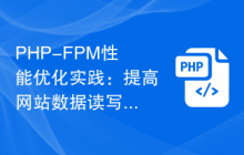 PHP-FPM性能优化实践：提高网站数据读写速度的方法