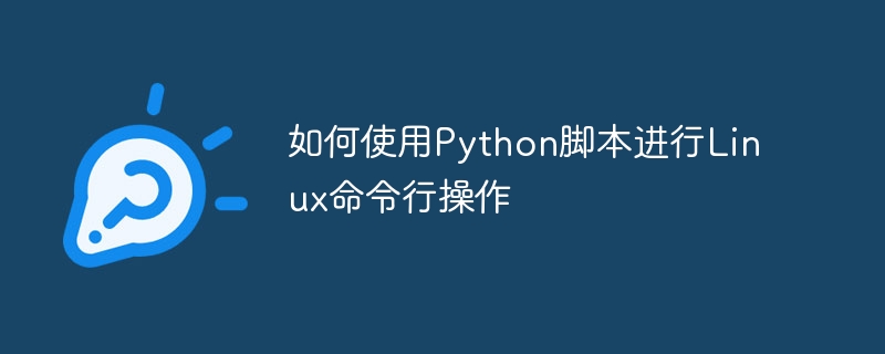 Linux 명령줄 작업에 Python 스크립트를 사용하는 방법