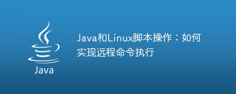 Java 및 Linux 스크립트 작업: 원격 명령 실행을 구현하는 방법