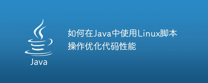 Java에서 Linux 스크립트 작업을 사용하여 코드 성능을 최적화하는 방법