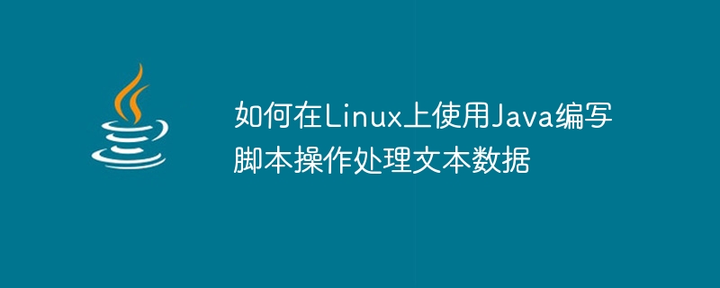 So erstellen Sie Skriptoperationen unter Linux mit Java zur Verarbeitung von Textdaten