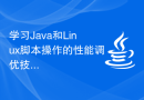 学习Java和Linux脚本操作的性能调优技巧