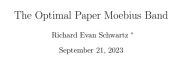 What is the minimum length of paper tape required to make a Möbius strip? 50-year-old mystery solved