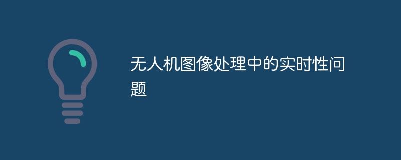 UAV 이미지 처리의 실시간 문제