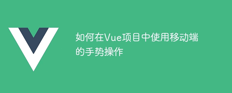 Vue 프로젝트에서 모바일 제스처 작업을 사용하는 방법