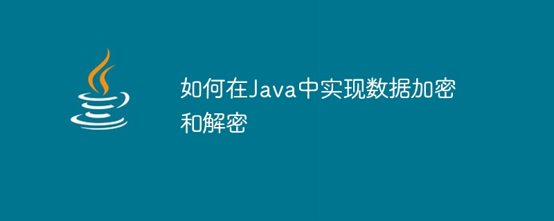 Java でデータの暗号化と復号化を実装する方法