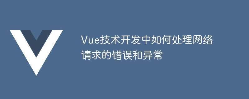 Vue 기술 개발 시 네트워크 요청 오류 및 예외를 처리하는 방법