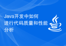 Java开发中如何进行代码质量和性能分析
