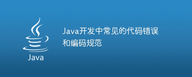 Java 開発における一般的なコーディング エラーとコーディング標準