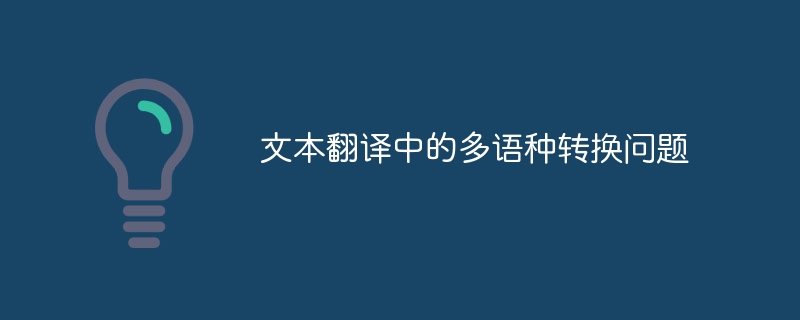 テキスト翻訳における多言語変換の問題