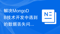 MongoDB技術(shù)開発におけるデータ損失問(wèn)題の解決手法の研究