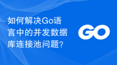 How to solve the problem of concurrent database connection pool in Go language?