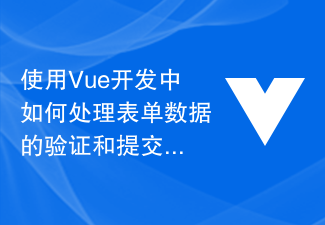 Vue 開発でフォーム データの検証と送信を処理する方法