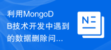 Research on solutions to data deletion problems encountered in development using MongoDB technology