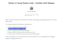 微软 Visual Studio Code 不再支持 Python 3.7，但相关代码尚未被立即删除