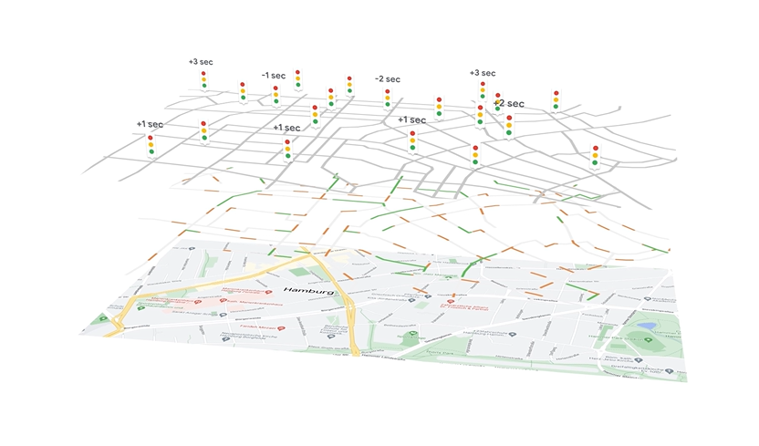 Google’s Green Light program was implemented at 70 intersections in 12 cities, successfully reducing the number of stops by 30%