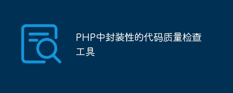 PHP의 캡슐화된 코드 품질 검사 도구