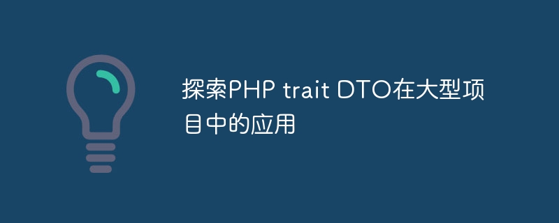 探索PHP trait DTO在大型项目中的应用