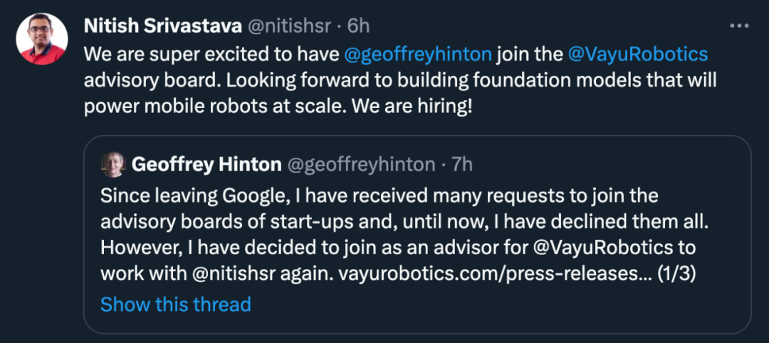 After AI godfather Hinton left Google, he announced a new move: he will join a robotics startup