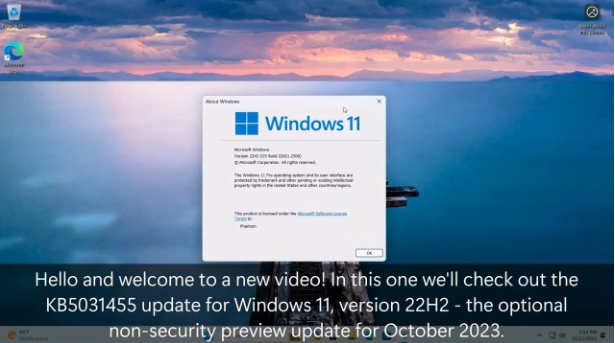 微软发布Windows 11 RP 22621.2500预览版更新，优化任务栏搜索功能