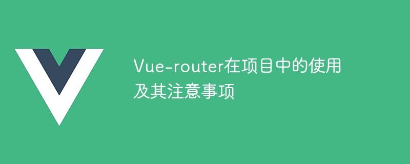 The use of Vue-router in projects and its precautions
