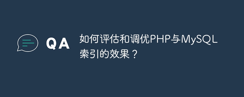 Wie kann die Leistung von PHP- und MySQL-Indizes bewertet und optimiert werden?