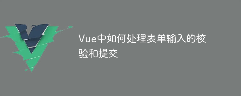 Vue でフォーム入力の検証と送信を処理する方法