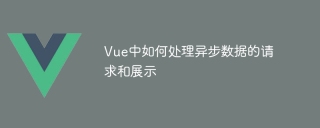 How to handle asynchronous data request and display in Vue
