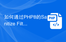 如何通过PHP8的Sanitize Filters提高应用程序的安全性?