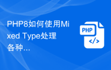 PHP8如何使用Mixed Type处理各种不同类型的数据?