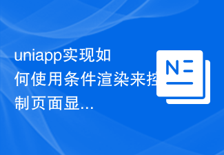 uniapp實作如何使用條件渲染來控制頁面顯示