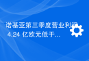 诺基亚第三季度营业利润 4.24 亿欧元低于预期，将裁员至多 14000 人