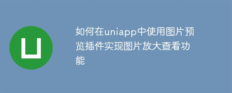 uniappの画像プレビュープラグインを使用して画像拡大表示機能を実現する方法