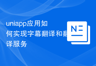 How the uniapp application implements subtitle translation and translation services